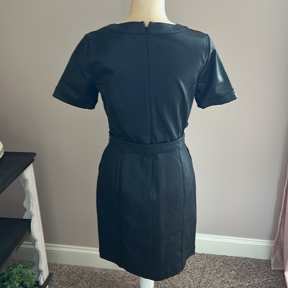 NWOT White House Black Market Faux Leather Dress with pockets (size 4) - Picture 9 of 9